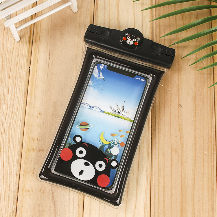 Factory Direct Sales New Inflatable Cartoon Mobile Phone Waterproof Bag Universal Swimming Diving Sealed Transparent Waterproof Protective Cover