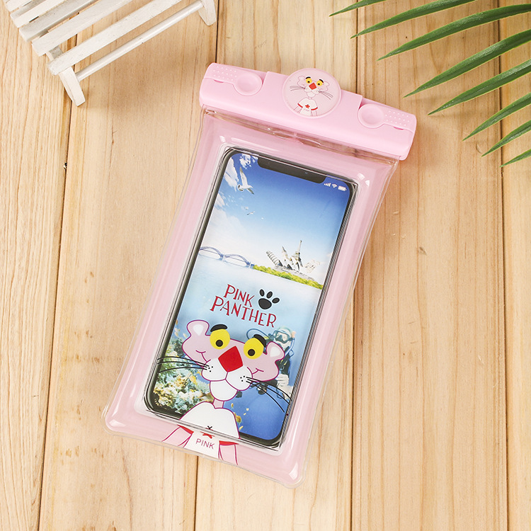 Factory Direct Sales New Inflatable Cartoon Mobile Phone Waterproof Bag Universal Swimming Diving Sealed Transparent Waterproof Protective Cover