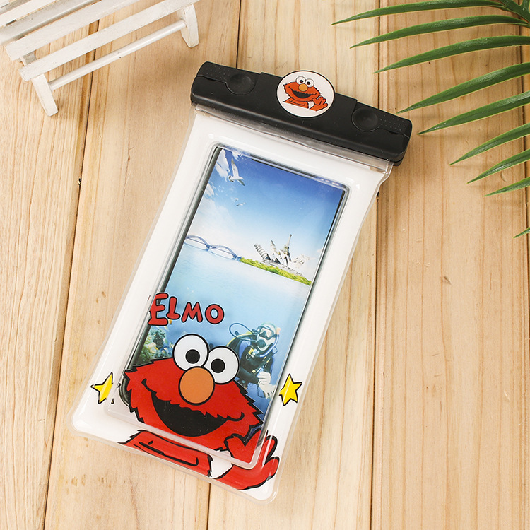 Factory Direct Sales New Inflatable Cartoon Mobile Phone Waterproof Bag Universal Swimming Diving Sealed Transparent Waterproof Protective Cover