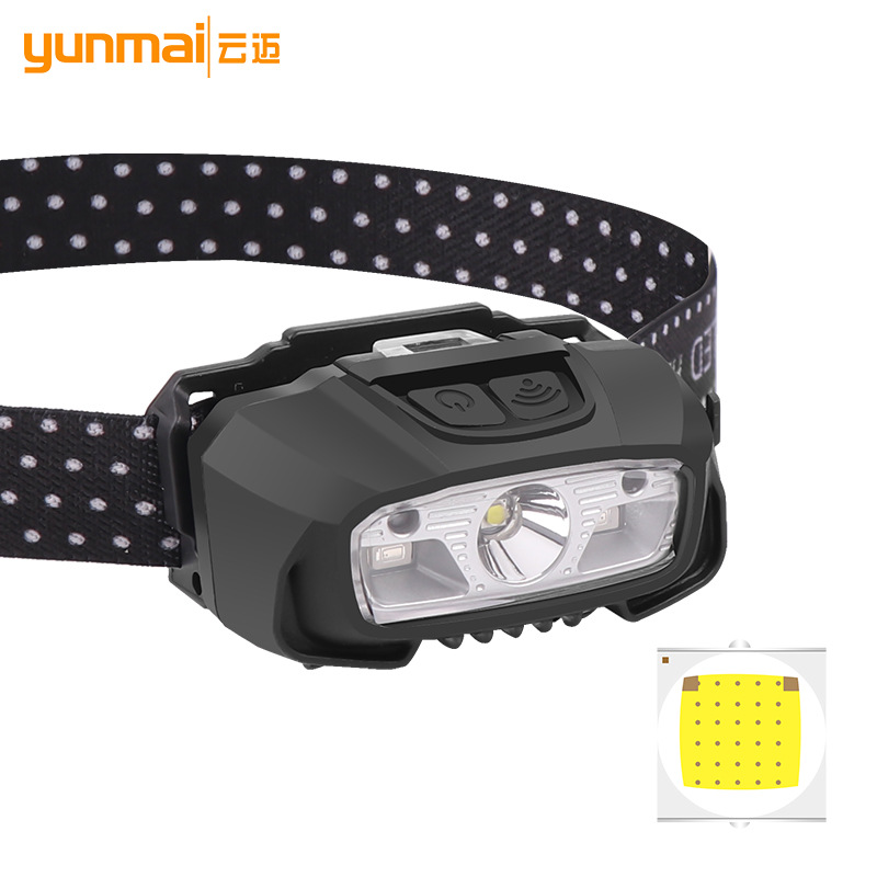 Cross-Border XPG Strong Light Sensor Headlamp LED Outdoor Camping Light Fishing Head-Mounted Strong Light Led Red Light Headlamp