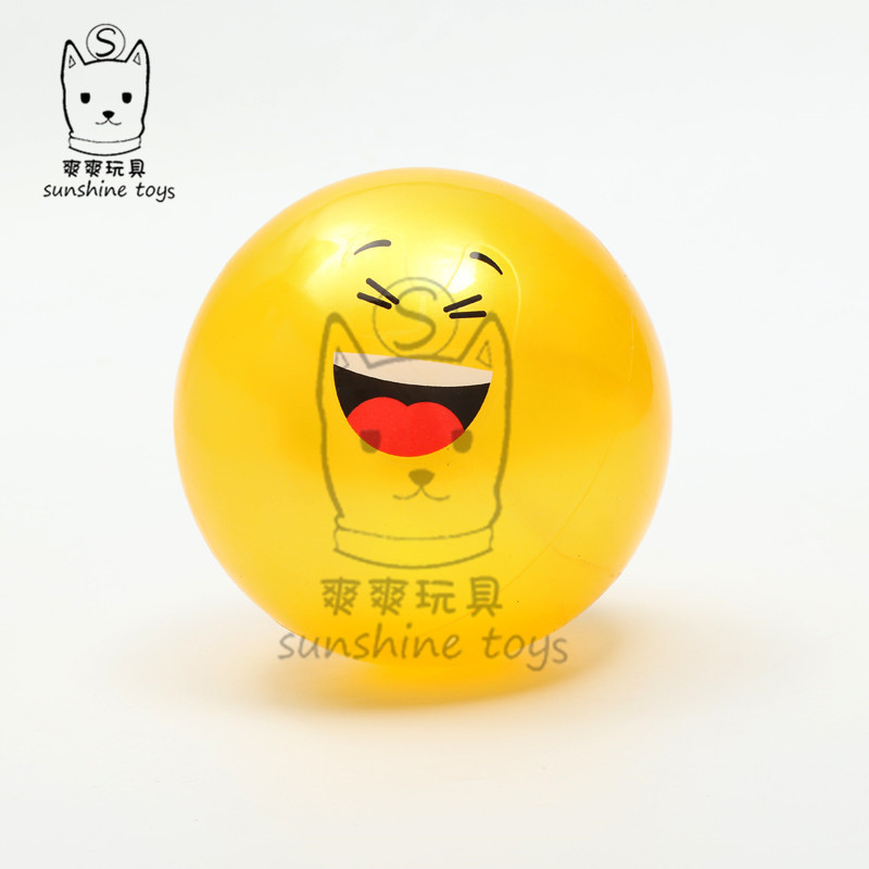 PVC ball yellow expression Children Inflatable Toy ball Kindergarten Baby Ball Bounce Ball Beach volleyball Manufacturers