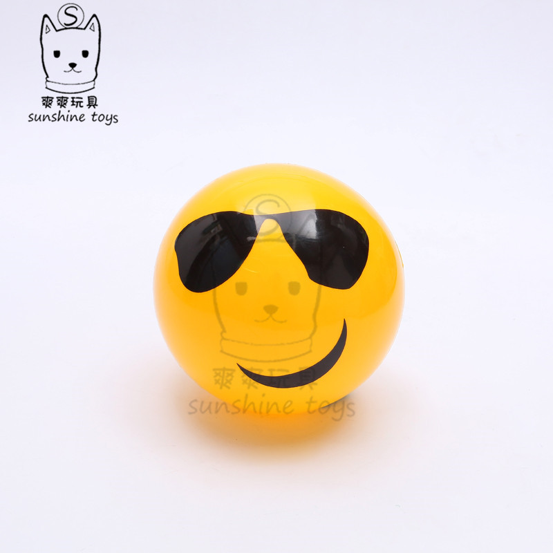 PVC ball yellow expression Children Inflatable Toy ball Kindergarten Baby Ball Bounce Ball Beach volleyball Manufacturers
