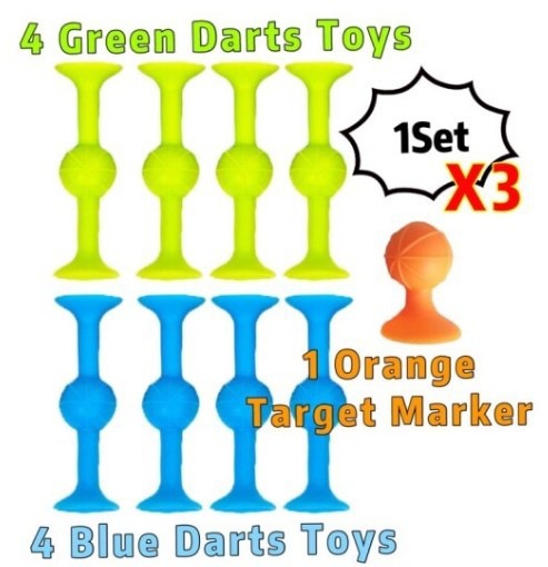 Interactive Popular Suction Cup Darts Changeable Sticky Glue Soft Building Blocks TPR Darts Luscious Suctions Decompression Children's Toys