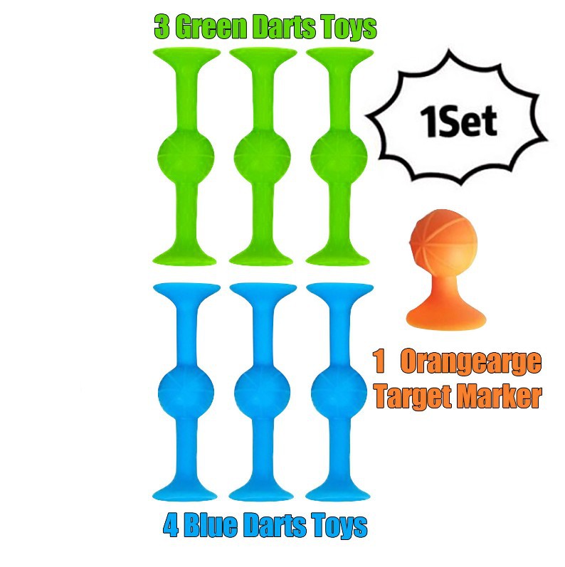 Interactive Popular Suction Cup Darts Changeable Sticky Glue Soft Building Blocks TPR Darts Luscious Suctions Decompression Children's Toys