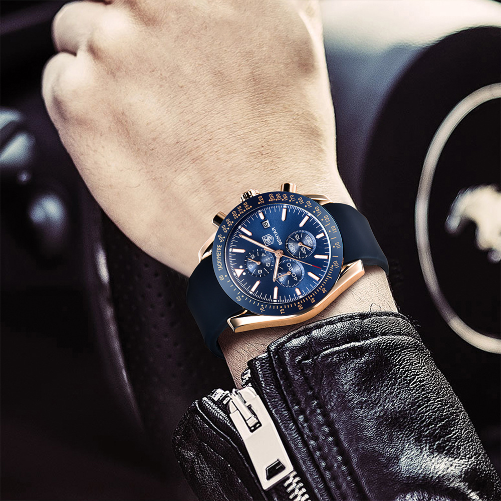 Hot Selling Watch Men&#039;s Quartz Watch MultiFunctional Waterproof Sports Fashion Men&#039;s Watch Silicone Wrist Watch 5140