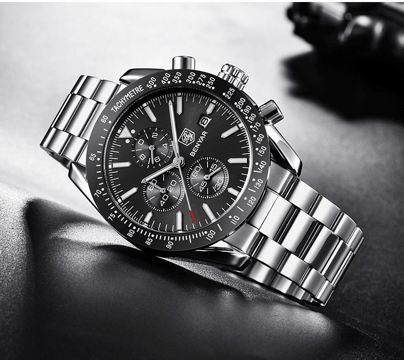 Hot Selling Watch Men's Quartz Watch MultiFunctional Waterproof Sports Fashion Men's Watch Silicone Wrist Watch 5140