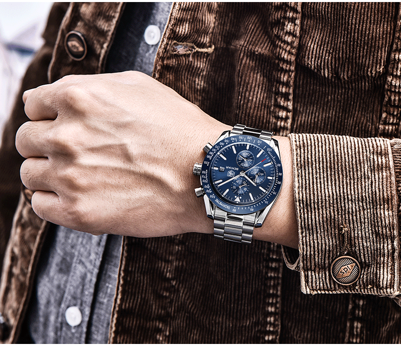 Hot Selling Watch Men's Quartz Watch MultiFunctional Waterproof Sports Fashion Men's Watch Silicone Wrist Watch 5140