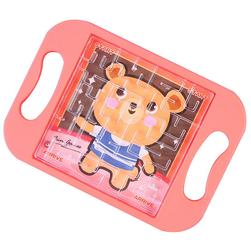 Children&#039;s Balance Rolling Ball Board Handheld Gaming Track Maze Board Rolling Bead Toy Puzzle Focus Training Kindergarten