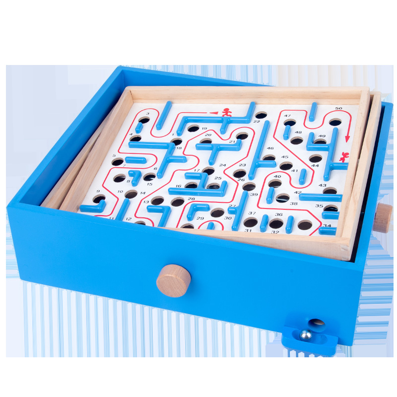 Cross-Border Balance Trap Labyrinth Ball Children&#039;s Educational Three-in-One Board Game Adult Battle Hand-Cranking Pass Toy