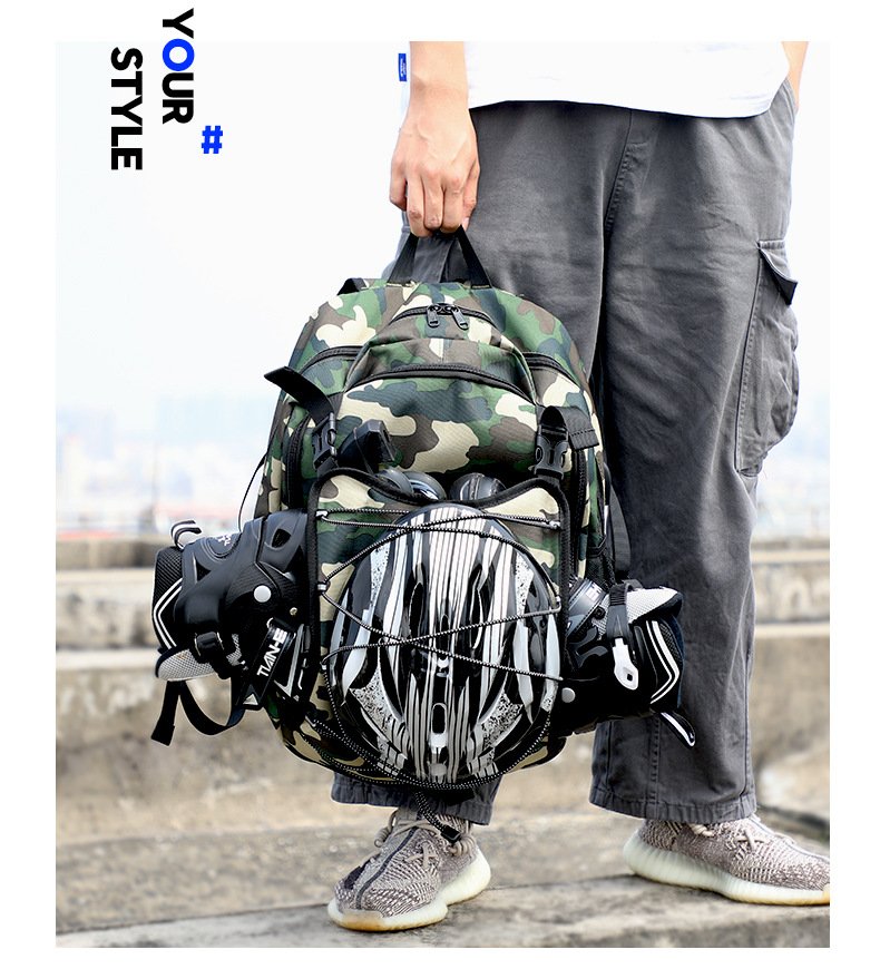 Spot Outdoor Camouflage Roller Skating Bag Shoulder USB Charging Multifunctional Sports Backpack Pattern Speed Skating Ice Skates Bag Spot Outdoor Camouflage Roller Skating Bag Shoulder USB Charging Multifunctional Sports Backpack Pattern Speed Skating Ice Skates Bag