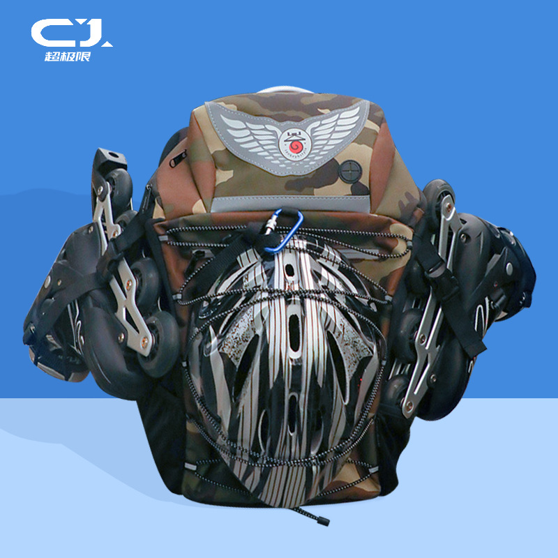 Cross-Border Outdoor Sports Roller Skates Bag Men&#039;s Roller Skating Bag Multi-Functional Figure Skating Ice Skates Bag Speed Skating Backpack