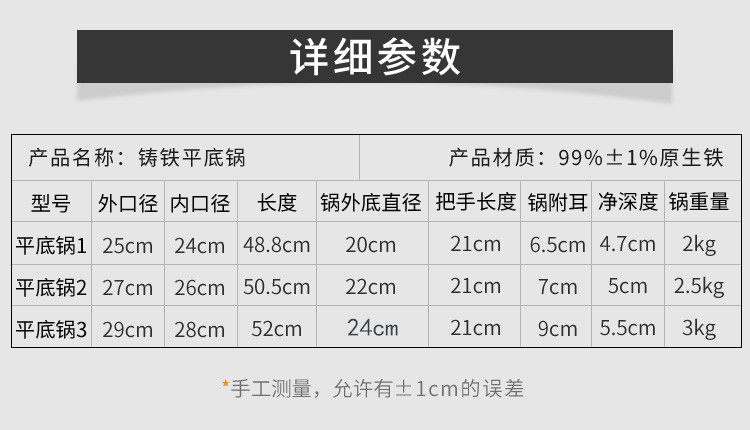 Wholesale Thickened Cast Iron Pan Frying Pan Non-Stick Frying Pan Steak Pot Pancake Household a Cast Iron Pan Uncoated Fry Pan