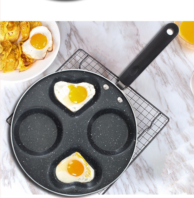 In Stock Wholesale Medical Stone Four Holes Egg Frying Pan Three Five Seven Holes Griddle Household Non-Stick Egg Dumplings Poached Egg Fry Pan