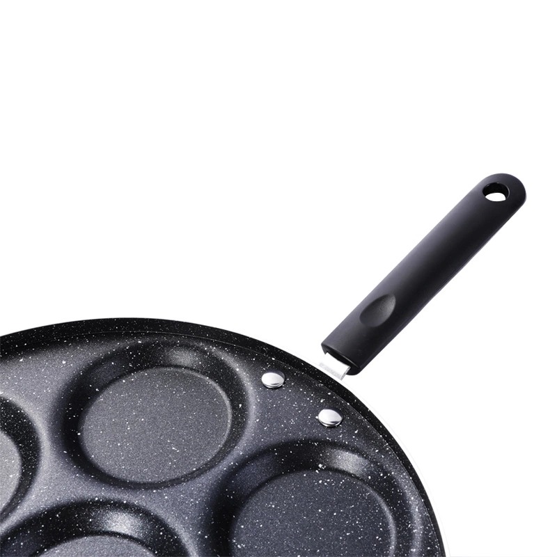 In Stock Wholesale Medical Stone Four Holes Egg Frying Pan Three Five Seven Holes Griddle Household Non-Stick Egg Dumplings Poached Egg Fry Pan