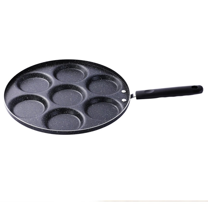 In Stock Wholesale Medical Stone Four Holes Egg Frying Pan Three Five Seven Holes Griddle Household Non-Stick Egg Dumplings Poached Egg Fry Pan