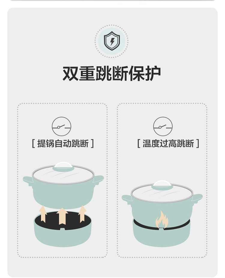 Bear DHG-B25B2 Multi-Functional Electric Food Warmer Split Electric Chafing Dish 2.5L Electric Frying Pan Hot Pot + Fry Pan + Steamer