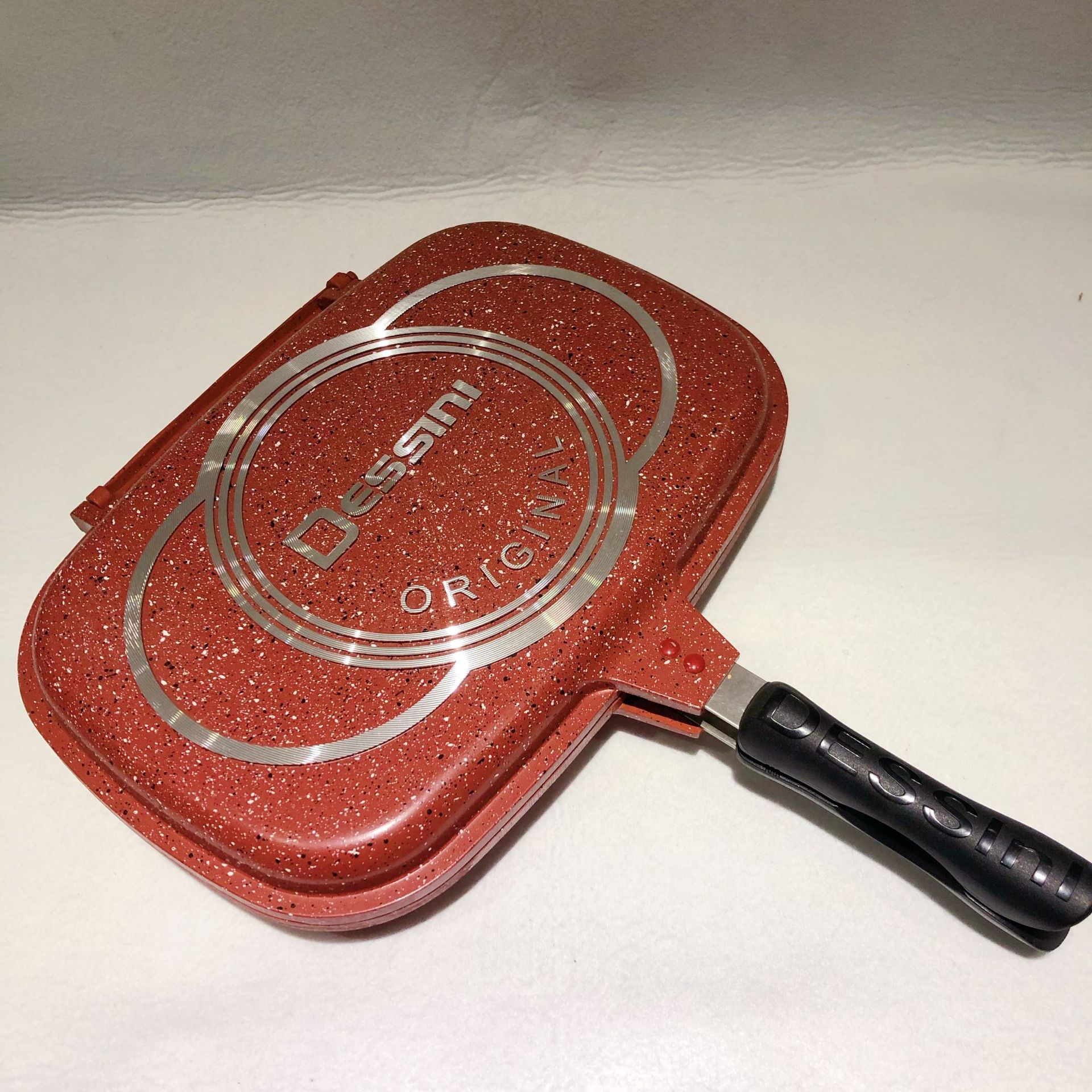 Double-Sided Fried Fish Section Baking Pan Manufacturer Korean Style Grilled Fried Steak Fry Pan Double-Sided Aluminum Fried Bread Black Pan