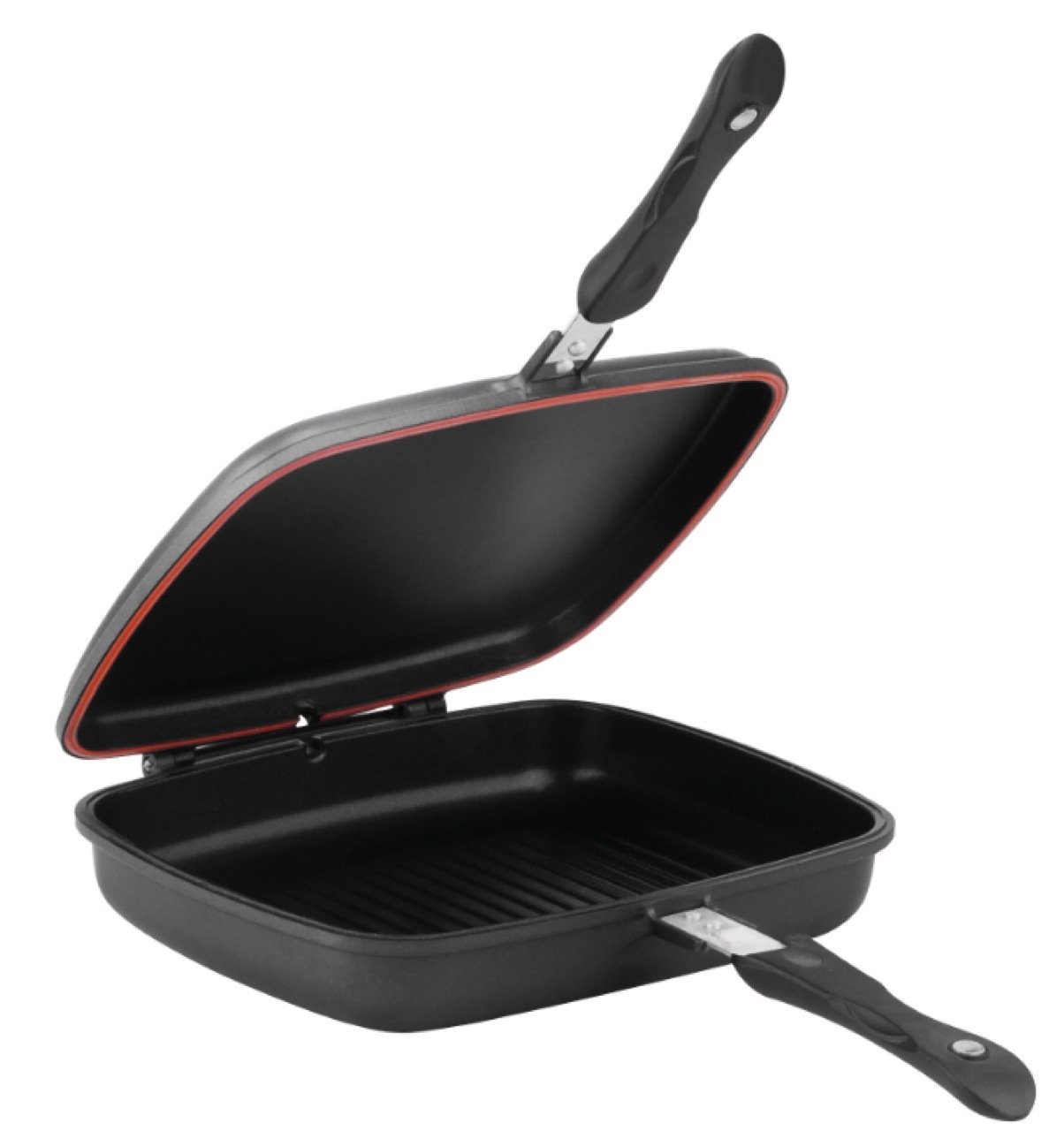 Double-Sided Fried Fish Section Baking Pan Manufacturer Korean Style Grilled Fried Steak Fry Pan Double-Sided Aluminum Fried Bread Black Pan