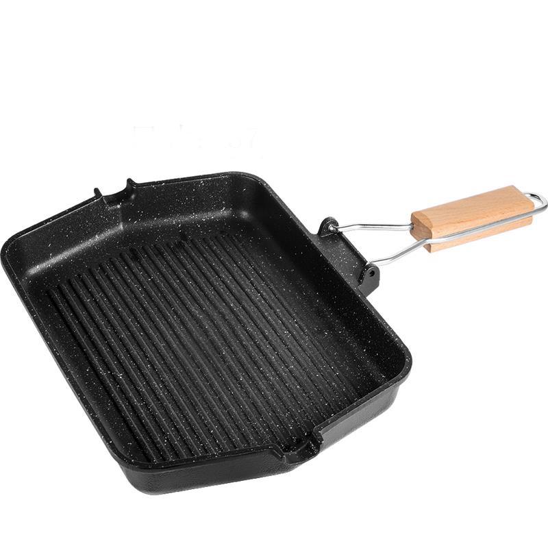 Steak Fry Pan Portable Gas Stove Baking Pan Medical Stone Coated Household Non-Stick Square Pan Outdoor Grill Barbecue Plate Steak Fry Pan Portable Gas Stove Baking Pan Medical Stone Coated Household Non-Stick Square Pan Outdoor Grill Barbecue Plate