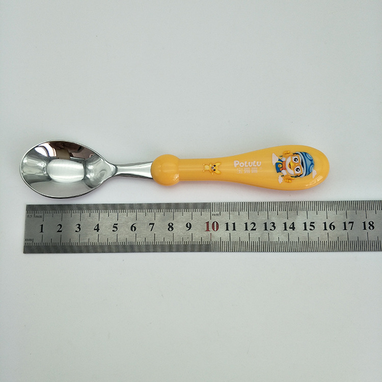 Pororo Children Spoon Baby Rice Spoon Soup Spoon 304 Stainless Steel Feeding Spoon Tableware Maternal and Child Supplies Long Handle Pororo Children Spoon Baby Rice Spoon Soup Spoon 304 Stainless Steel Feeding Spoon Tableware Maternal and Child Supplies Long Handle