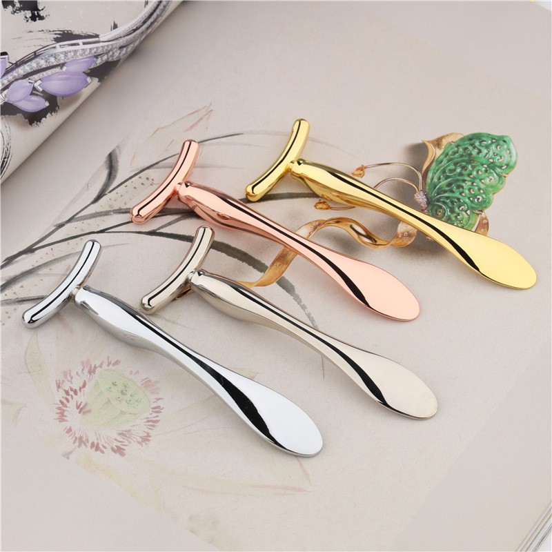 Metal Eye Cream Stick Eye Massage Stick Beauty Bar Cream Pick Stick Massage Dual-Use Lifting V Face Import Eye Beautification Instrument