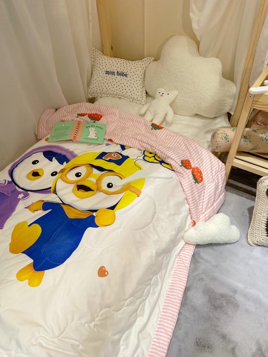 Korean Pororo Children's Cartoon Summer Quilt Washed Modal Quilt Kindergarten Duvet Nap Duvet One Piece Dropshipping