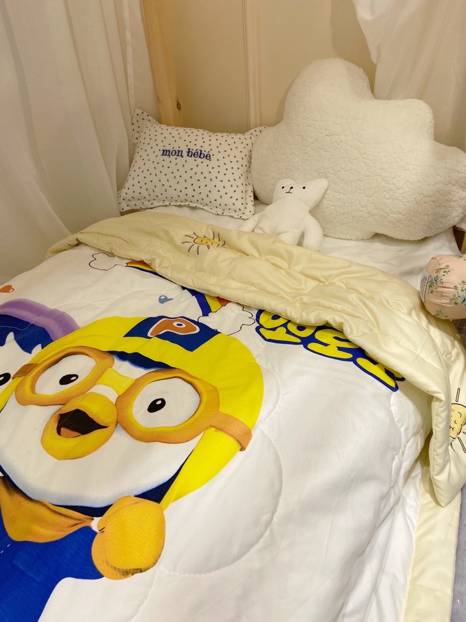 Korean Pororo Children's Cartoon Summer Quilt Washed Modal Quilt Kindergarten Duvet Nap Duvet One Piece Dropshipping