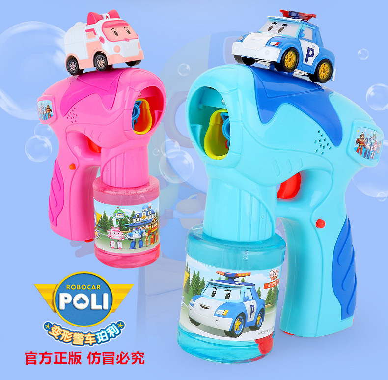 Pororo Electric Bubble Gun Camera Automatic Bubble Blowing Machine Music Luminous Children's Toys Factory Direct Sales