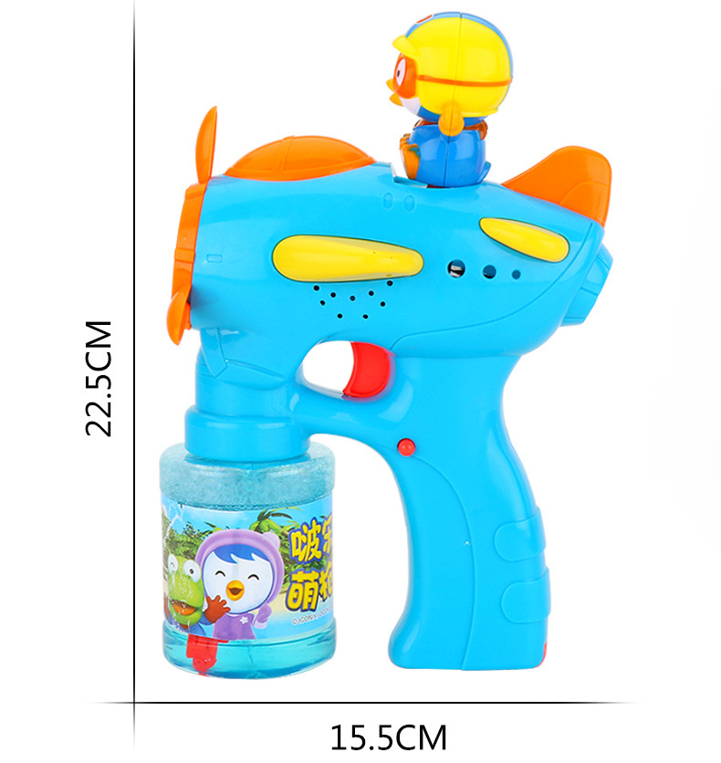 Pororo Electric Bubble Gun Camera Automatic Bubble Blowing Machine Music Luminous Children's Toys Factory Direct Sales