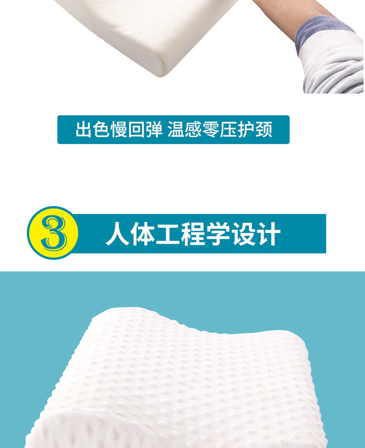Factory Wholesale Slow Rebound Gift Memory Pillow Thailand Natural Latex Pillow Neck Protection Memory Foam Space Pillow Core