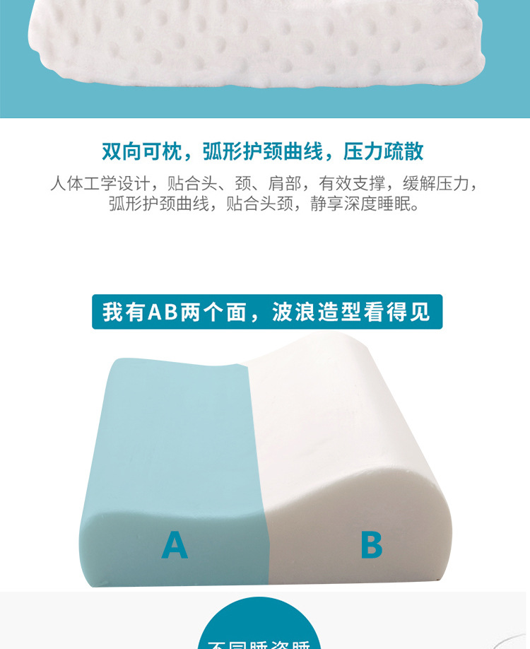 Factory Wholesale Slow Rebound Gift Memory Pillow Thailand Natural Latex Pillow Neck Protection Memory Foam Space Pillow Core