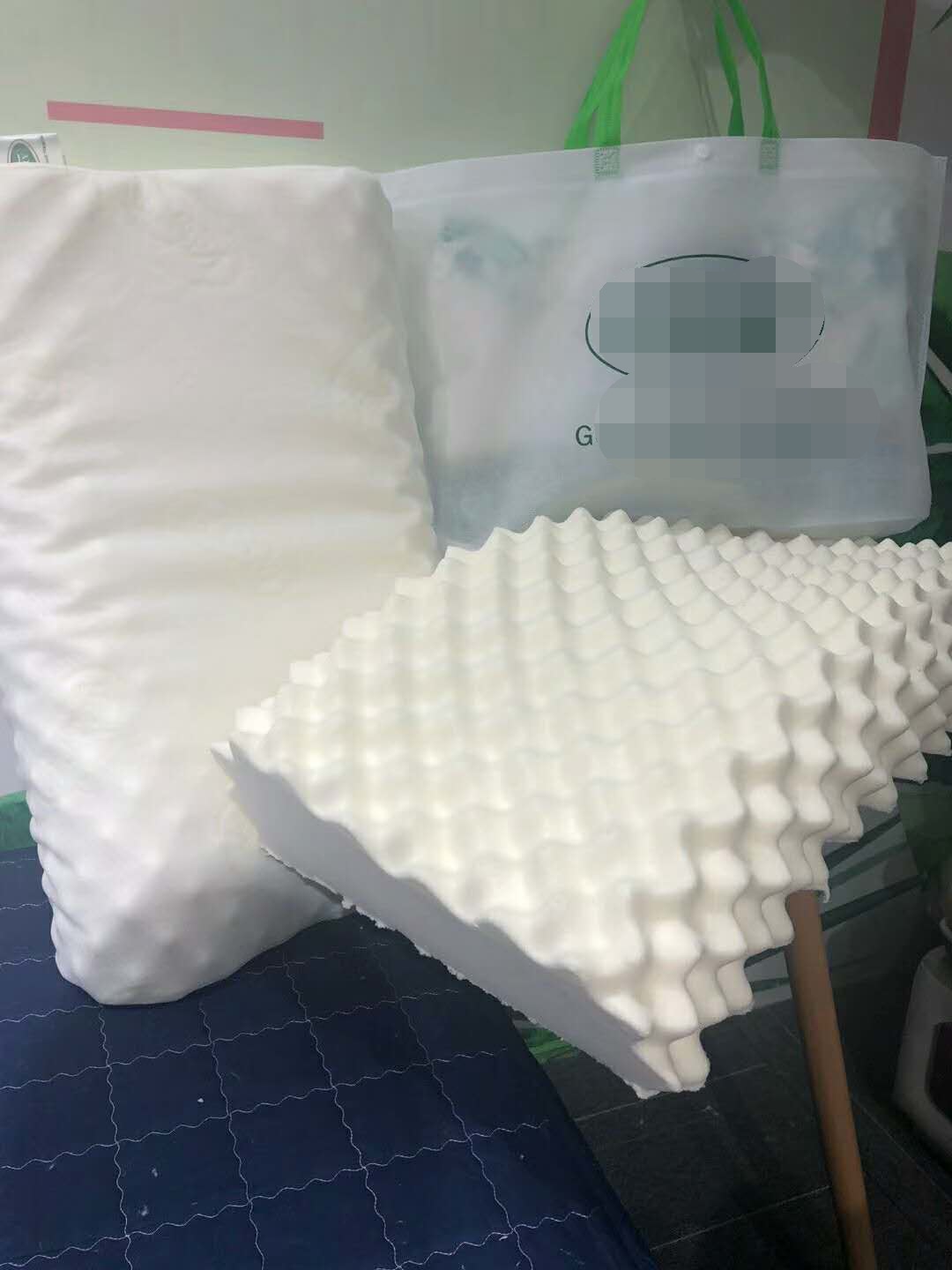 Factory Direct Sales Thailand Natural Latex Pillow Adult Large Particle Wolf Tooth High and Low Massage Pillow Core Single Neck Pillow