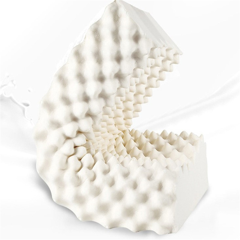 Factory Direct Sales Thailand Natural Latex Pillow Adult Large Particle Wolf Tooth High and Low Massage Pillow Core Single Neck Pillow