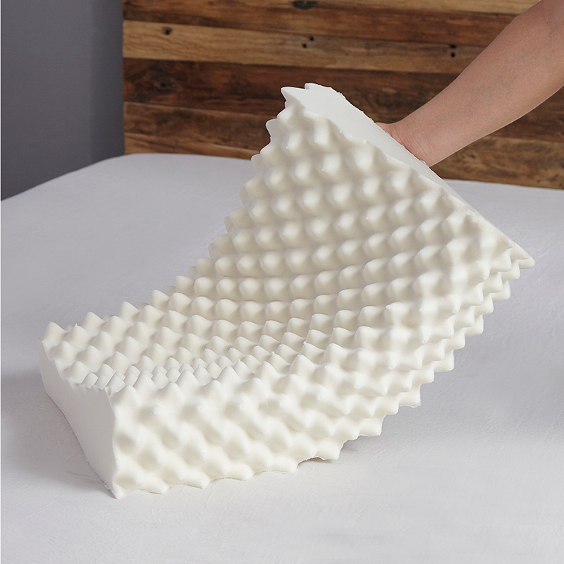 Factory Direct Sales Thailand Natural Latex Pillow Adult Large Particle Wolf Tooth High and Low Massage Pillow Core Single Neck Pillow