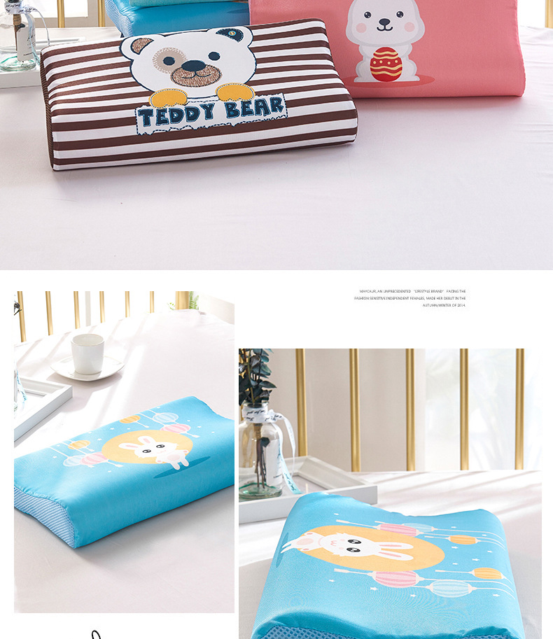 The Spring and summer ice silk adult children Thailand latex pillow case student dormitory baby pillow towel cartoon memory cotton pillowcases The Spring and summer ice silk adult children Thailand latex pillow case student dormitory baby pillow towel cartoon memory cotton pillowcases