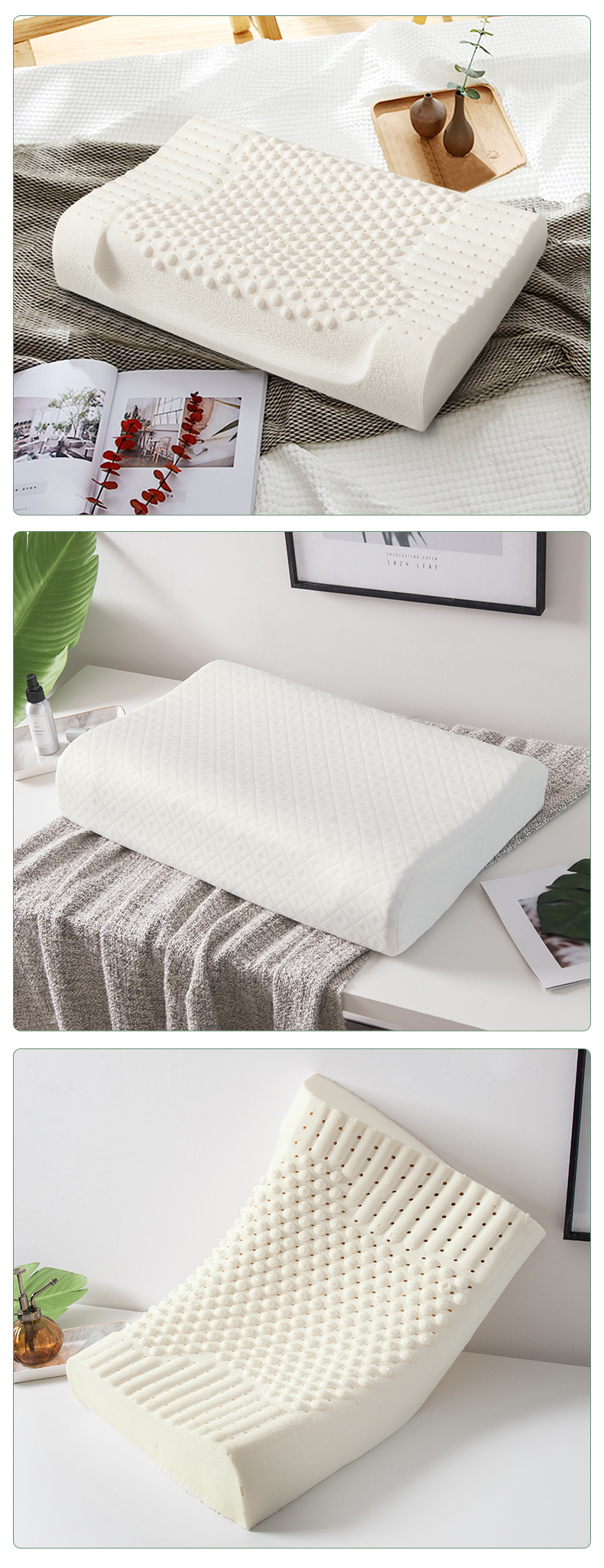 Manufacturers direct adult wave massage pillow protection cervical vertebra pillow Thailand natural latex pillow gifts wholesale Manufacturers direct adult wave massage pillow protection cervical vertebra pillow Thailand natural latex pillow gifts wholesale