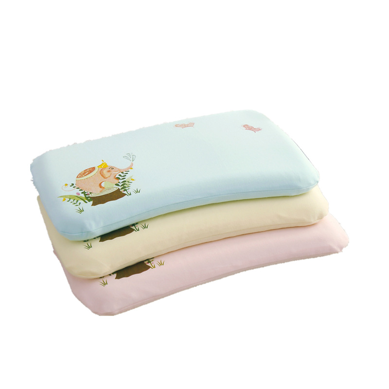 Cartoon Cotton Latex Pillow Baby Pillow Full Cotton Pillowcase Kindergarten Children&#039;s Comfortable Latex Pillow Pillow