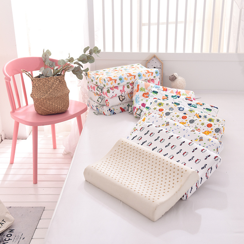 Thailand children latex pillow pillow kindergarten gifts cartoon pillow cases in wechat business latex pillow core manufacturers on behalf of the hair