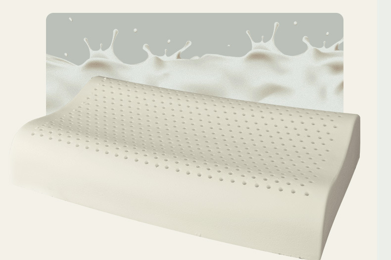 Latex pillow manufacturers direct Thailand Royal pure natural latex pillow adult breathable wave pillow protection cervical vertebra