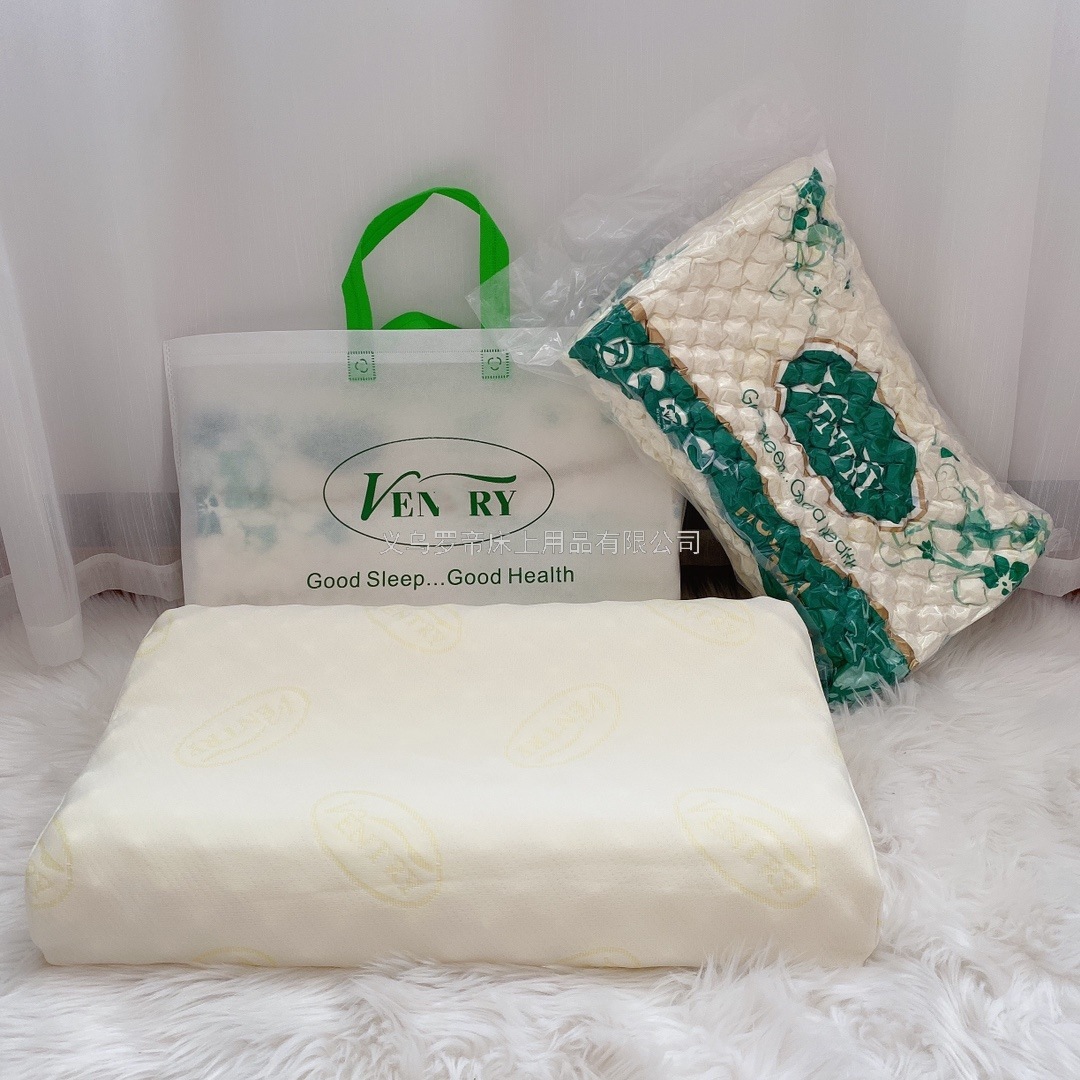 Factory Direct Sales V Brand Latex Pillow Adult Latex Pillow Thailand Wolf Tooth Latex Pillow Massage Neck Pillow Factory Direct Sales