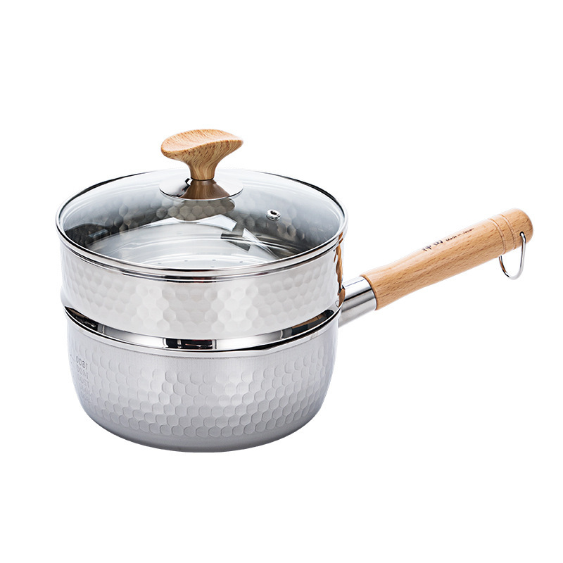 Japanese Imported Shentian Stainless Steel Yukihira Pan Milk Pot Universal Pan Noodle Cooking Baby Baby Food Soup Pot Non-Stick Pan