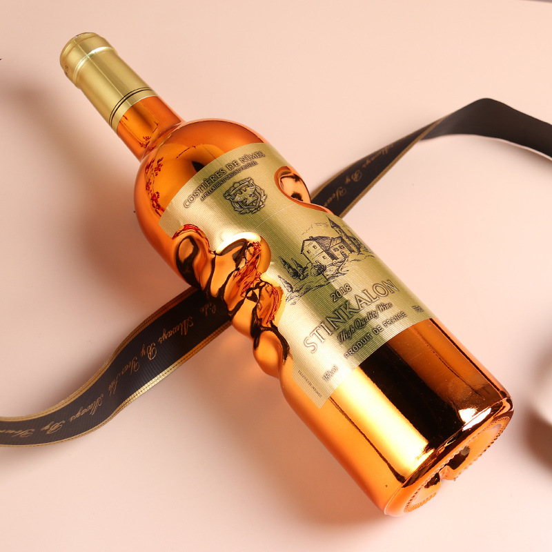 French Imported Red Wine Dry Red Wine 15 Degrees AOP Angel&#039;s Hand Gold Bottle Foreign Wine Wine Delivery Free Shipping