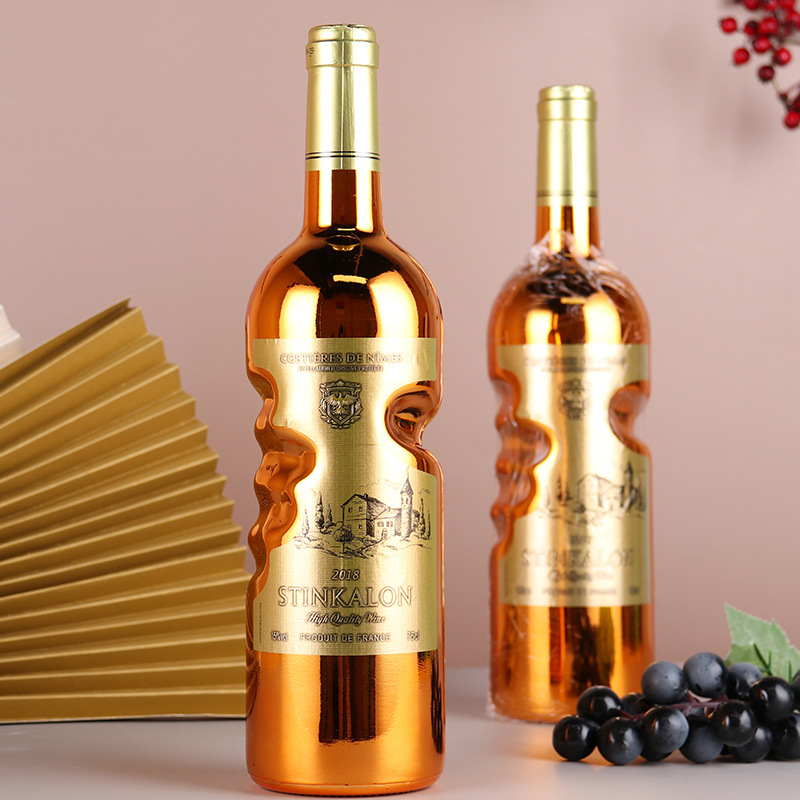 French Imported Red Wine Dry Red Wine 15 Degrees AOP Angel&#039;s Hand Gold Bottle Foreign Wine Wine Delivery Free Shipping