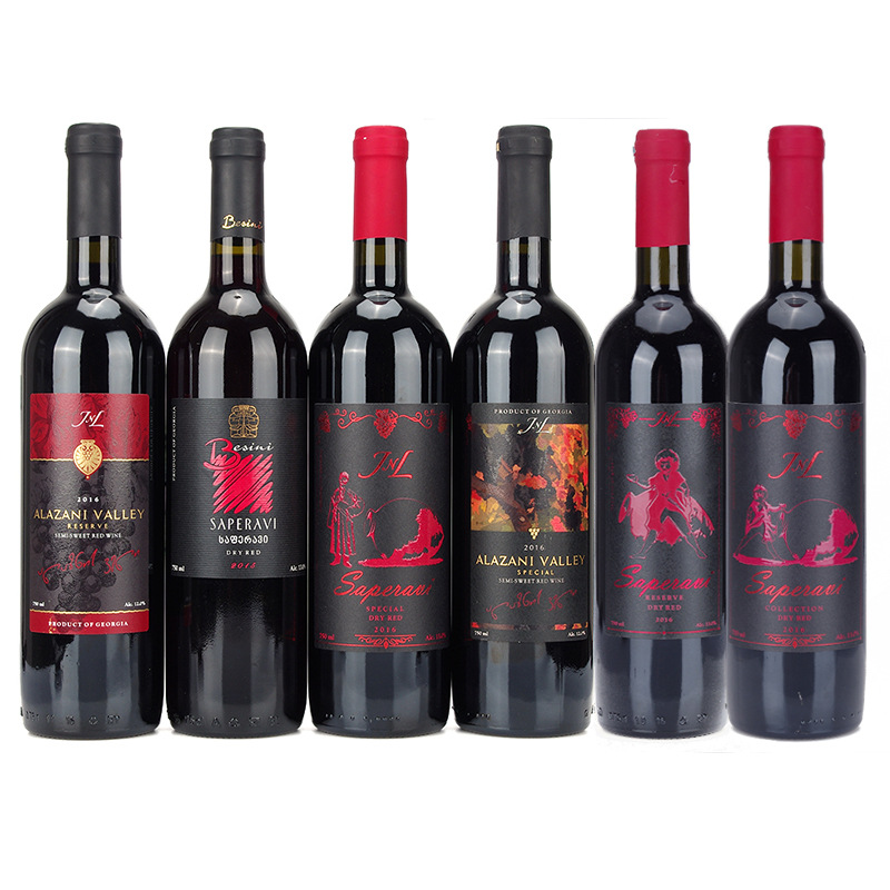 Georgia Red Wine Wholesale Imported Wine 12 Degrees Original Bottle Imported Red Wine One Piece Dropshipping Group Purchase Customization