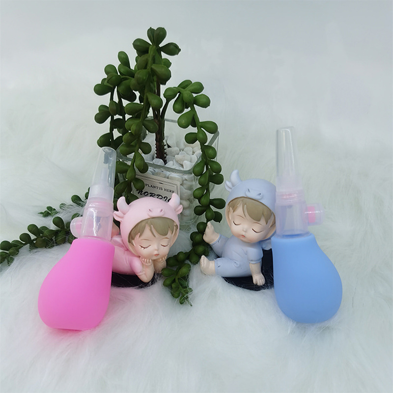 Anti-Backflow Nasal Aspirator New Type Baby Silicone Pump Type Double-Layer Anti-Backflow Nasal Aspirator Factory Direct Sales