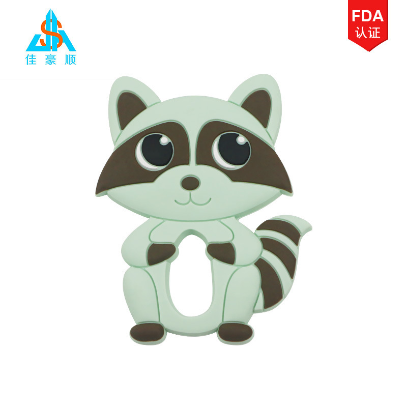 Silica gel maternal and child supplies manufacturers baby raccoon teeth to bite silicone tooth gum department molar rod baby toys