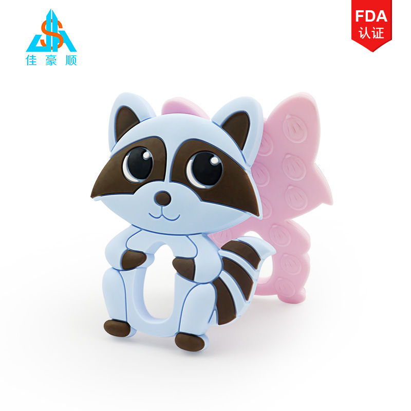 Silica gel maternal and child supplies manufacturers baby raccoon teeth to bite silicone tooth gum department molar rod baby toys