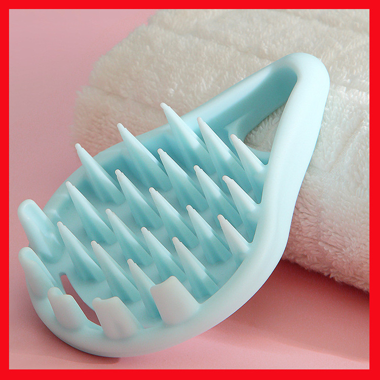 Bath Head Scratching Shampoo Brush Massage Comb Silicone End Leather Soft Tooth Long Hair Hair Comb Men&#039;s Hair-Washing Comb