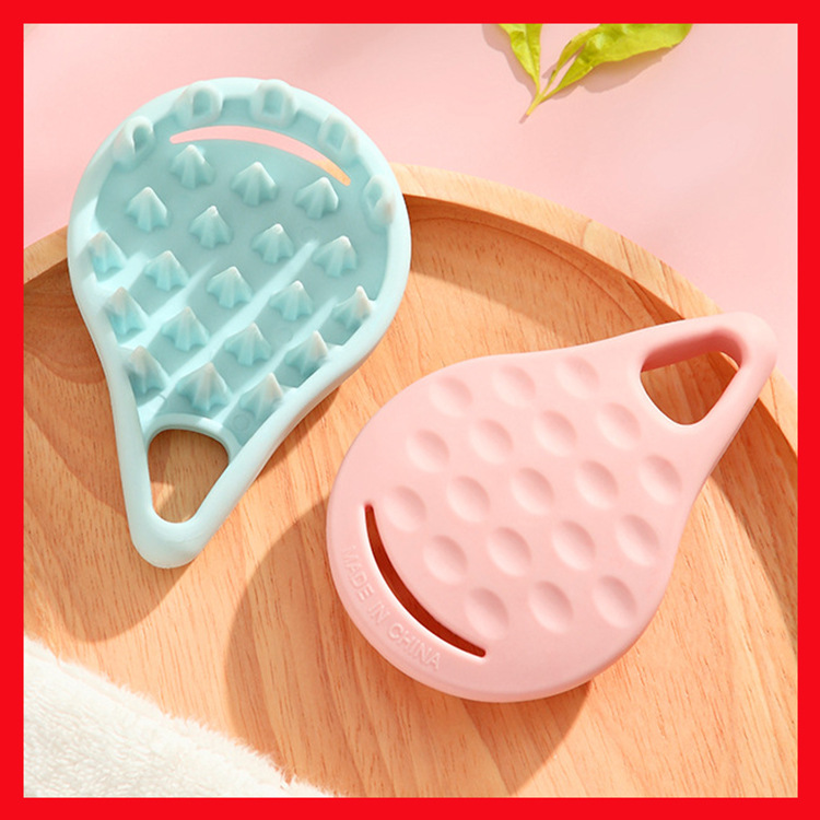 Bath Head Scratching Shampoo Brush Massage Comb Silicone End Leather Soft Tooth Long Hair Hair Comb Men's Hair-Washing Comb