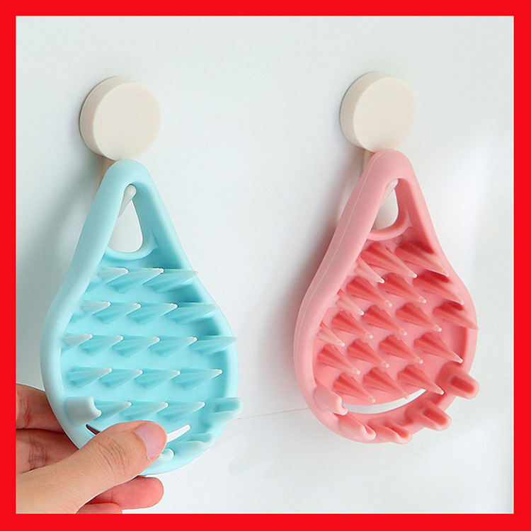 Bath Head Scratching Shampoo Brush Massage Comb Silicone End Leather Soft Tooth Long Hair Hair Comb Men's Hair-Washing Comb